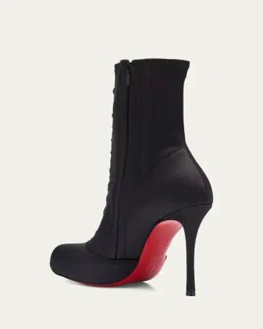 Christian Louboutin 100mm Pavlova Satin Booties | Thumbnail 4