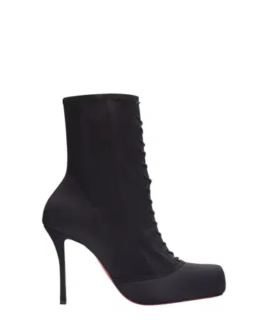 Christian Louboutin 100mm Pavlova Satin Booties | Thumbnail 1