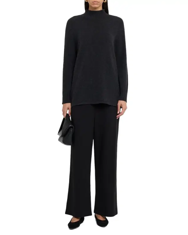 Straight-Leg Waffle Double Knit Pants