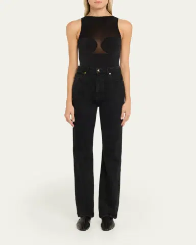 Wolford Corset-Effect Sleeveless Bodysuit with Sheer Panels | Thumbnail 2 Wolford Corset-Effect Sleeveless Bodysuit with Sheer Panels | Thumbnail 2