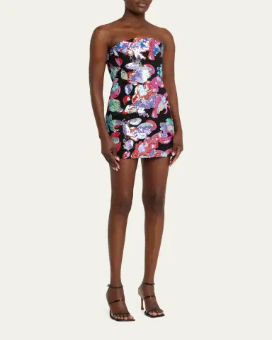 16Arlington Stell Sequined Floral Mini Dress | Thumbnail 4 16Arlington Stell Sequined Floral Mini Dress | Thumbnail 4