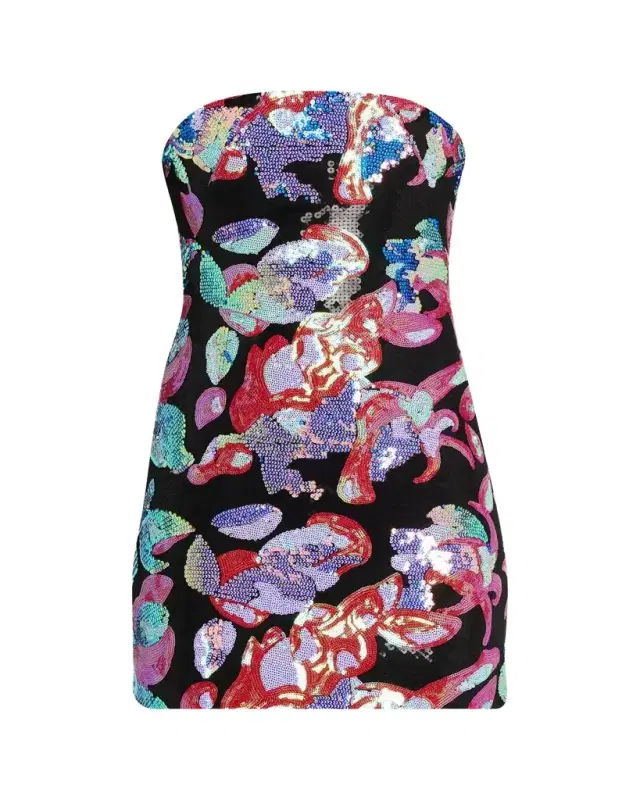Stell Sequined Floral Mini Dress