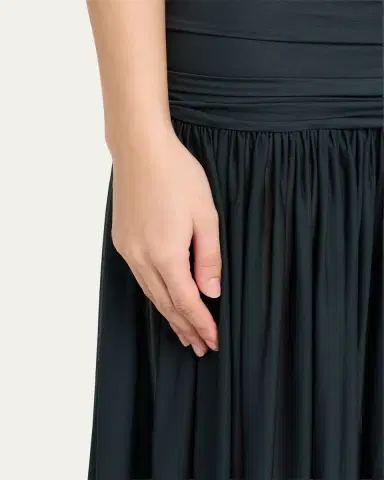 Christopher Esber Orion Pleated Plunge-Neck Gown | Thumbnail 5