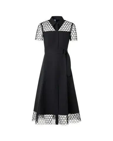Akris punto Dot Eyelet Short-Sleeve Cotton Poplin Midi Shirtdress | Thumbnail 1 Akris punto Dot Eyelet Short-Sleeve Cotton Poplin Midi Shirtdress | Thumbnail 1