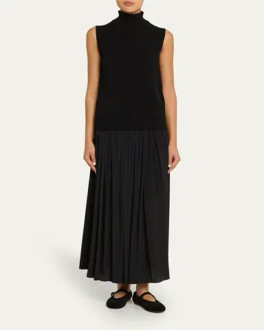 Lafayette 148 New York Sleeveless Matte Crepe Turtleneck Pullover | Thumbnail 2 Lafayette 148 New York Sleeveless Matte Crepe Turtleneck Pullover | Thumbnail 2