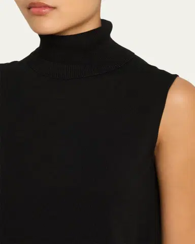 Lafayette 148 New York Sleeveless Matte Crepe Turtleneck Pullover | Thumbnail 5 Lafayette 148 New York Sleeveless Matte Crepe Turtleneck Pullover | Thumbnail 5