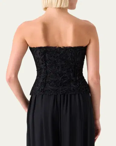 Akris punto 3D Floral Embroidered Bustier Top | Thumbnail 3
