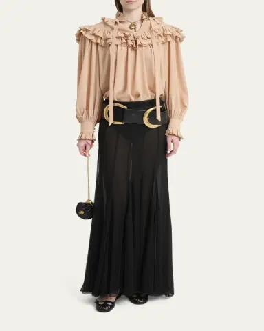 Chloé Paneled Sheer Silk Maxi Skirt | Thumbnail 2 Chloé Paneled Sheer Silk Maxi Skirt | Thumbnail 2