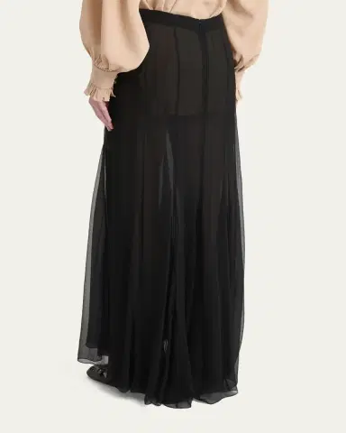 Chloé Paneled Sheer Silk Maxi Skirt | Thumbnail 3 Chloé Paneled Sheer Silk Maxi Skirt | Thumbnail 3