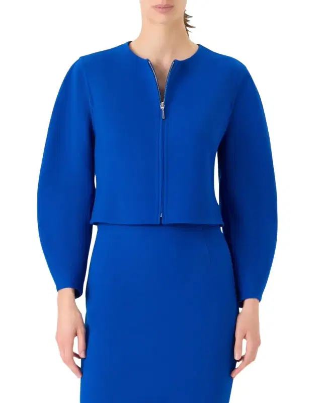 Harriet Wool Crepe Crop Jacket