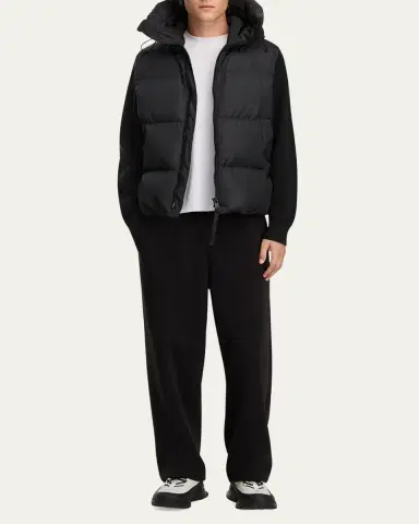 Canada Goose Men's HyBridge Wool-Knit Nylon Down Hooded Jacket | Thumbnail 2 Canada Goose Men's HyBridge Wool-Knit Nylon Down Hooded Jacket | Thumbnail 2
