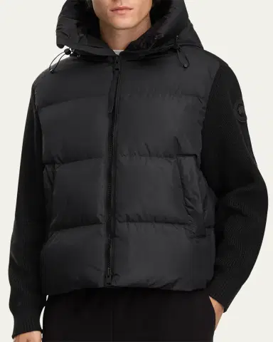 Canada Goose Men's HyBridge Wool-Knit Nylon Down Hooded Jacket | Thumbnail 4 Canada Goose Men's HyBridge Wool-Knit Nylon Down Hooded Jacket | Thumbnail 4