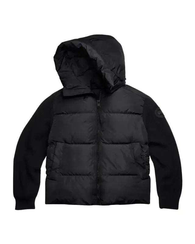 Men's HyBridge Wool-Knit Nylon Down Hooded Jacket