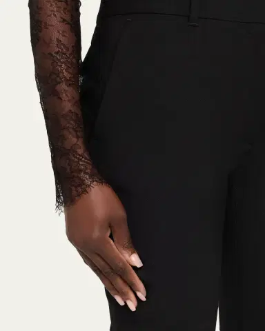 Alexander McQueen Lightweight Wool-Silk Flare Pants | Thumbnail 5