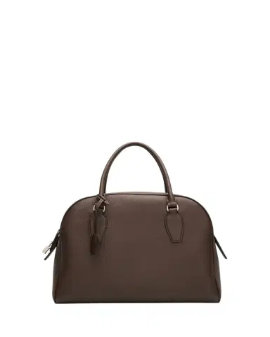 The Row India 12.00 Top-Handle Bowling Bag in Leather | Thumbnail 1 The Row India 12.00 Top-Handle Bowling Bag in Leather | Thumbnail 1