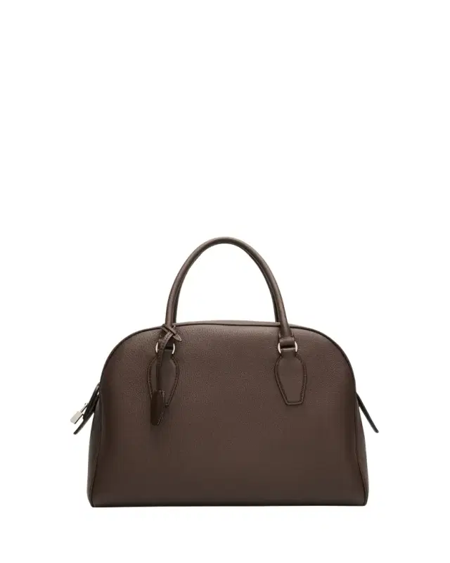 India 12.00 Top-Handle Bowling Bag in Leather