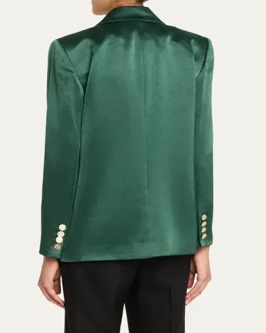ALICE + OLIVIA Silas Satin Single-Breasted Blazer | Thumbnail 3 ALICE + OLIVIA Silas Satin Single-Breasted Blazer | Thumbnail 3
