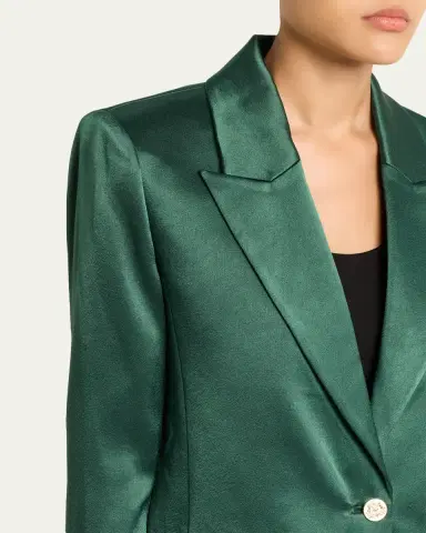 ALICE + OLIVIA Silas Satin Single-Breasted Blazer | Thumbnail 5 ALICE + OLIVIA Silas Satin Single-Breasted Blazer | Thumbnail 5