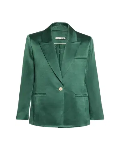 ALICE + OLIVIA Silas Satin Single-Breasted Blazer | Thumbnail 1 ALICE + OLIVIA Silas Satin Single-Breasted Blazer | Thumbnail 1