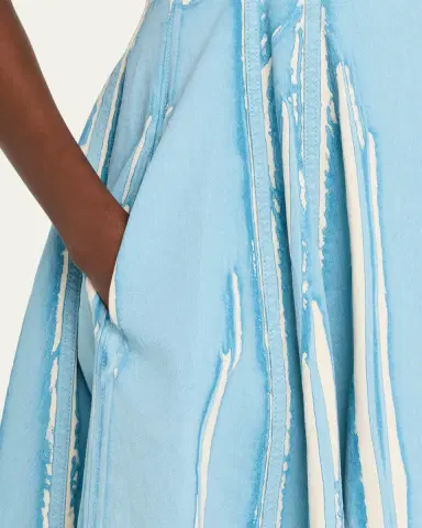 Marni Screen-Printed Denim Sleeveless Midi Dress | Thumbnail 5 Marni Screen-Printed Denim Sleeveless Midi Dress | Thumbnail 5