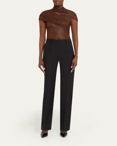 Self-Portrait Rhinestone Cutout Mesh Top | Thumbnail 2 Self-Portrait Rhinestone Cutout Mesh Top | Thumbnail 2