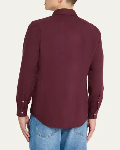 Massimo Alba Men's Genova Solid Sport Shirt | Thumbnail 3