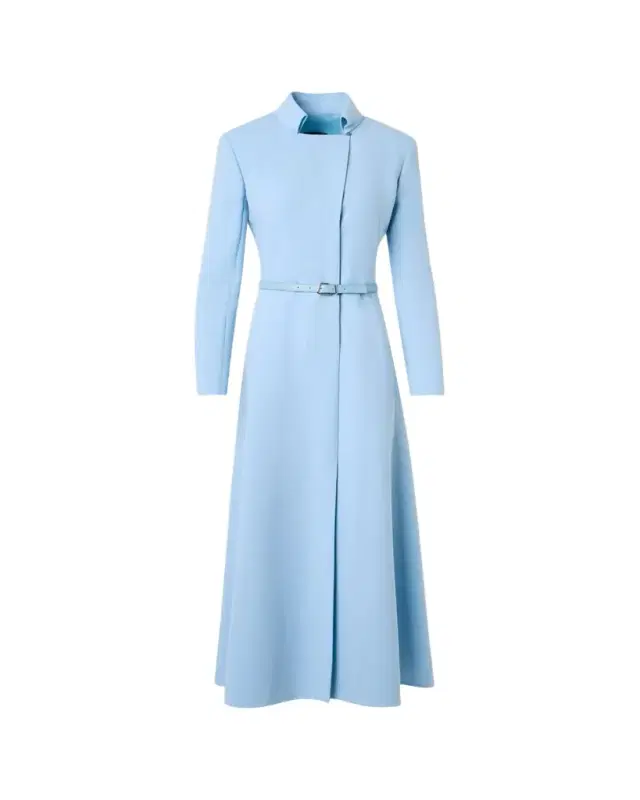 Akris Belted Wool Double-Face Dress