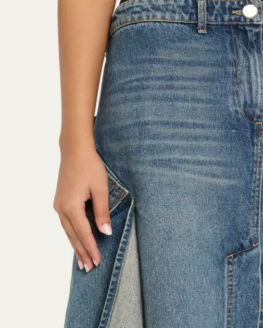 Brandon Maxwell Frankie Denim Handkerchief Skirt | Thumbnail 5