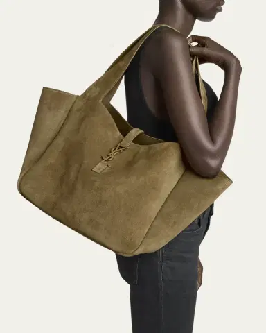 Saint Laurent Le 5 À 7 Bea YSL Cabas Tote Bag in Suede | Thumbnail 2