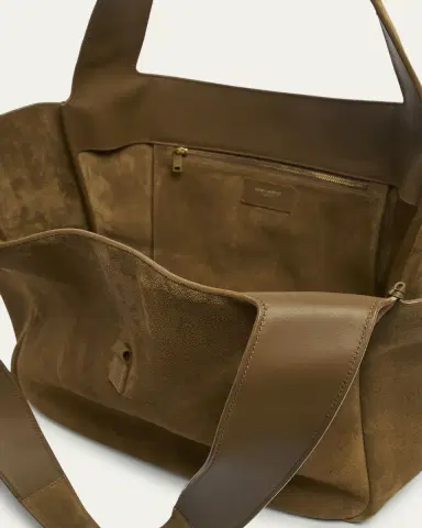 Saint Laurent Le 5 À 7 Bea YSL Cabas Tote Bag in Suede | Thumbnail 4