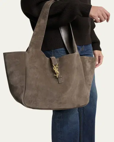 Saint Laurent Le 5 À 7 Bea YSL Cabas Tote Bag in Suede | Thumbnail 6