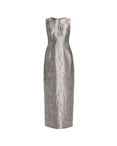 Lafayette 148 New York Sleeveless Metallic Jacquard Column Gown | Thumbnail 1 Lafayette 148 New York Sleeveless Metallic Jacquard Column Gown | Thumbnail 1