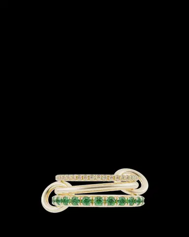 Spinelli Kilcollin Norah 18K Yellow Gold Diamond and Emerald Ring | Thumbnail 2