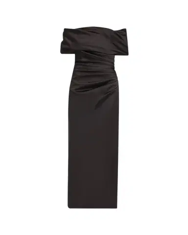 Simkhai Valencia Pleated Off-Shoulder Column Gown | Thumbnail 1