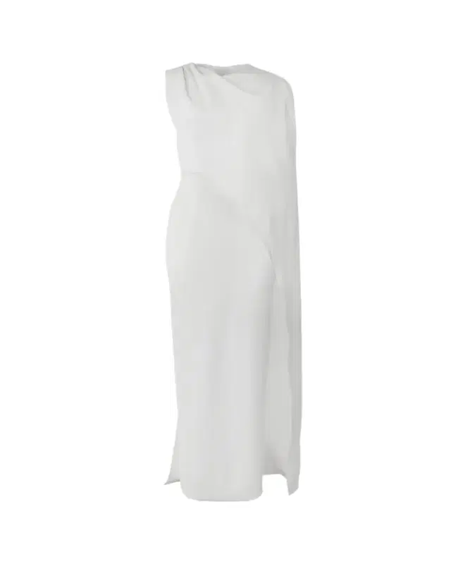 Draped Cape Column Gown
