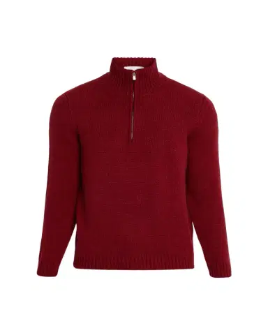 Anderson & Sheppard Men's Plain Knit Cashmere Quarter-Zip Sweater | Thumbnail 1 Anderson & Sheppard Men's Plain Knit Cashmere Quarter-Zip Sweater | Thumbnail 1