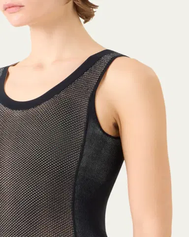 Akris Two-Tone Grid Knit Tank Top | Thumbnail 9 Akris Two-Tone Grid Knit Tank Top | Thumbnail 9