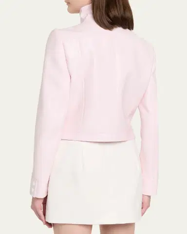 Courrèges Textured Vinyl Crop Jacket | Thumbnail 7 Courrèges Textured Vinyl Crop Jacket | Thumbnail 7