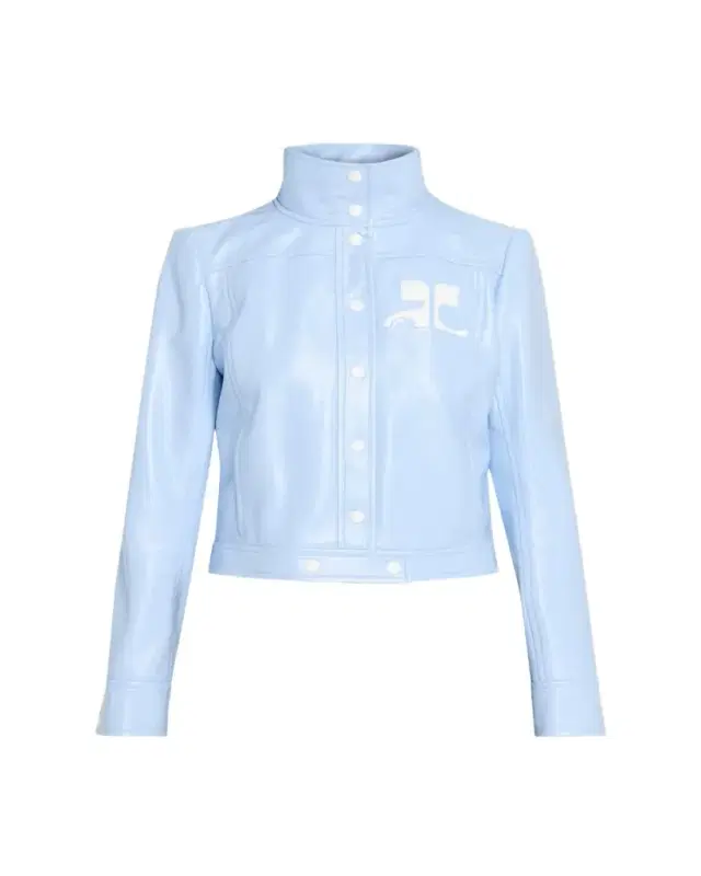 Courreges Textured Vinyl Crop Jacket