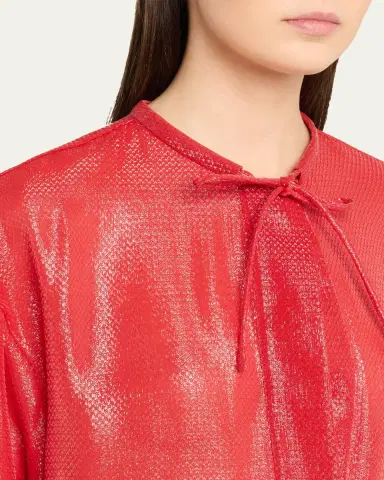Giorgio Armani Oversized Shiny Silk-Blend Tunic | Thumbnail 5
