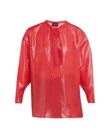 Giorgio Armani Oversized Shiny Silk-Blend Tunic | Thumbnail 1