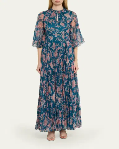 Etro Pleated Paisley Maxi Dress | Thumbnail 2 Etro Pleated Paisley Maxi Dress | Thumbnail 2