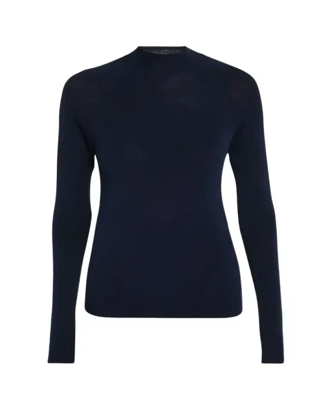 Fine Knit Merino Wool-Silk Sweater