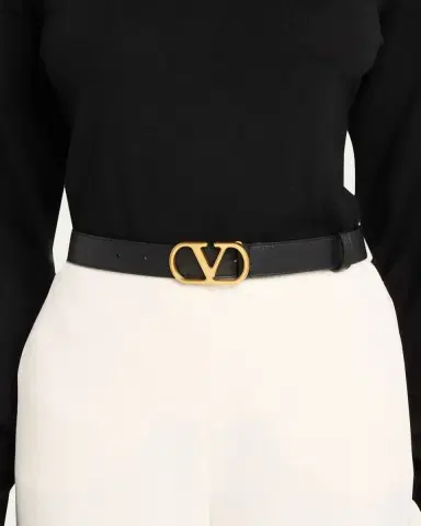 Valentino Garavani VLogo Signature Leather Belt, 30mm | Thumbnail 2 Valentino Garavani VLogo Signature Leather Belt, 30mm | Thumbnail 2