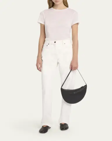 The Row Izzy Small Crescent Shoulder Bag in Leather | Thumbnail 5 The Row Izzy Small Crescent Shoulder Bag in Leather | Thumbnail 5