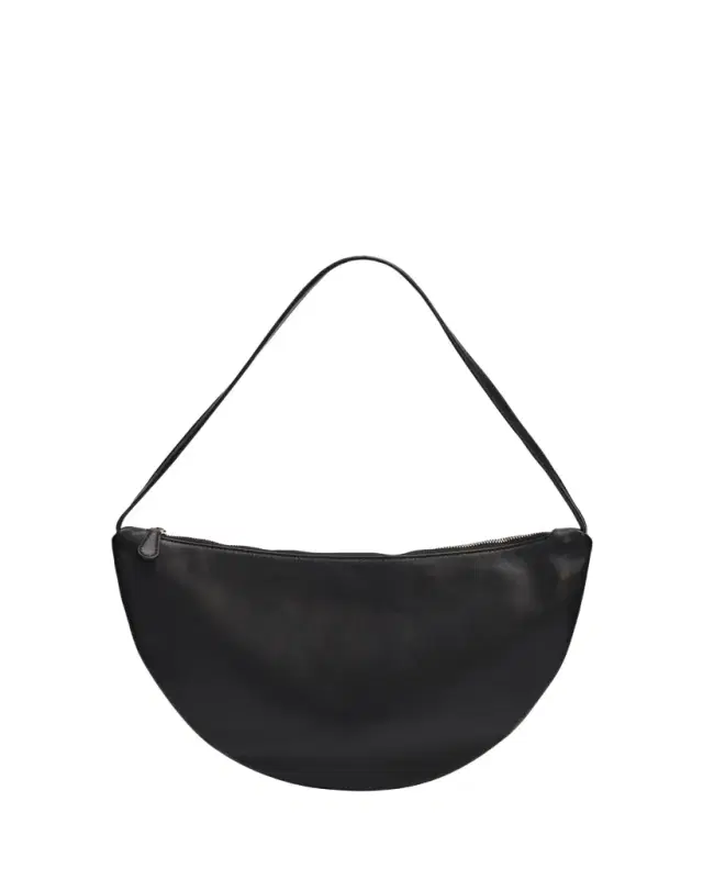 THE ROW Izzy Small Crescent Shoulder Bag in Leather
