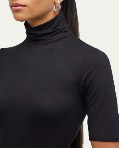MAJESTIC FILATURES Soft Touch Half-Sleeve Turtleneck | Thumbnail 5 MAJESTIC FILATURES Soft Touch Half-Sleeve Turtleneck | Thumbnail 5