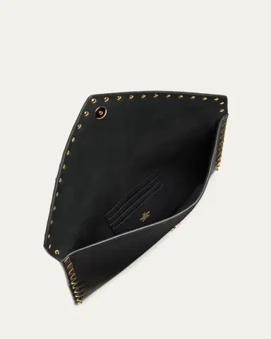 Valentino Garavani Large Rockstud Leather Flat Pouch Bag | Thumbnail 4
