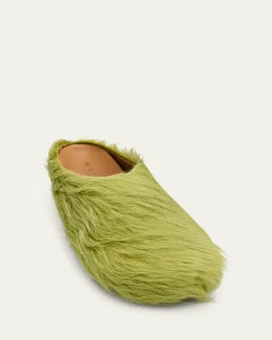 Marni Men's Fussbett Calf Hair Sabot Mules | Thumbnail 6