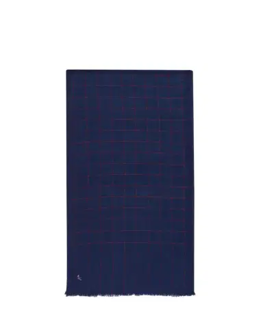 Anderson & Sheppard Men's Hairline Windowpane Check Cashmere Scarf | Thumbnail 1